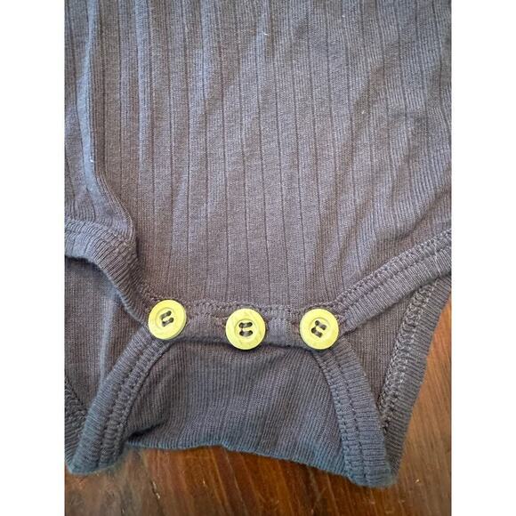 Kate Quinn Charcoal grey ribbed one piece 3-6 months VGUC - Picture 3 of 4